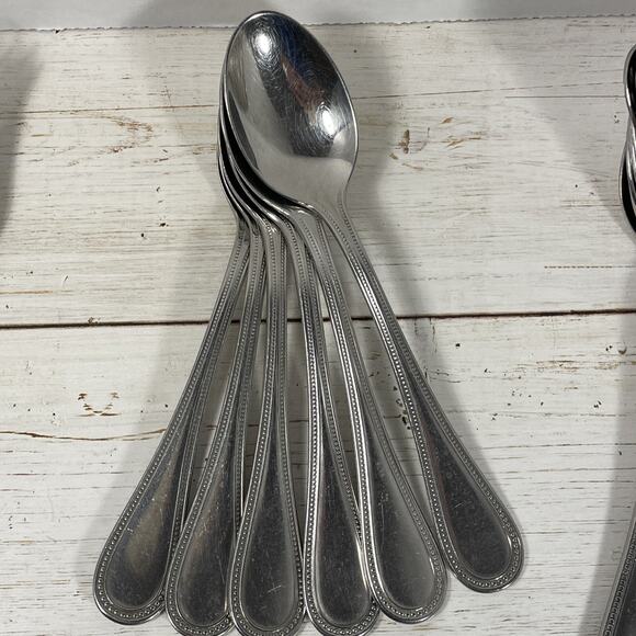 TOWLE 18/8 Stainless BEADED ANTIQUE Germany Flatware 29! Pieces - Picture 6 of 11